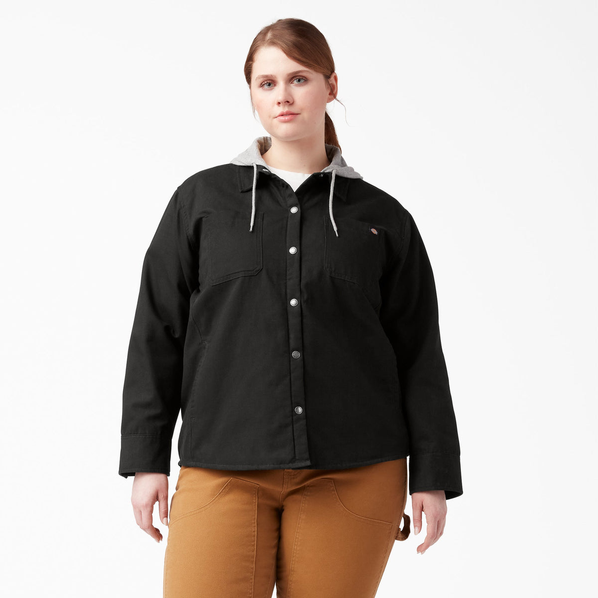 Women's Plus Duck Hooded Shirt Jacket | Dickies online