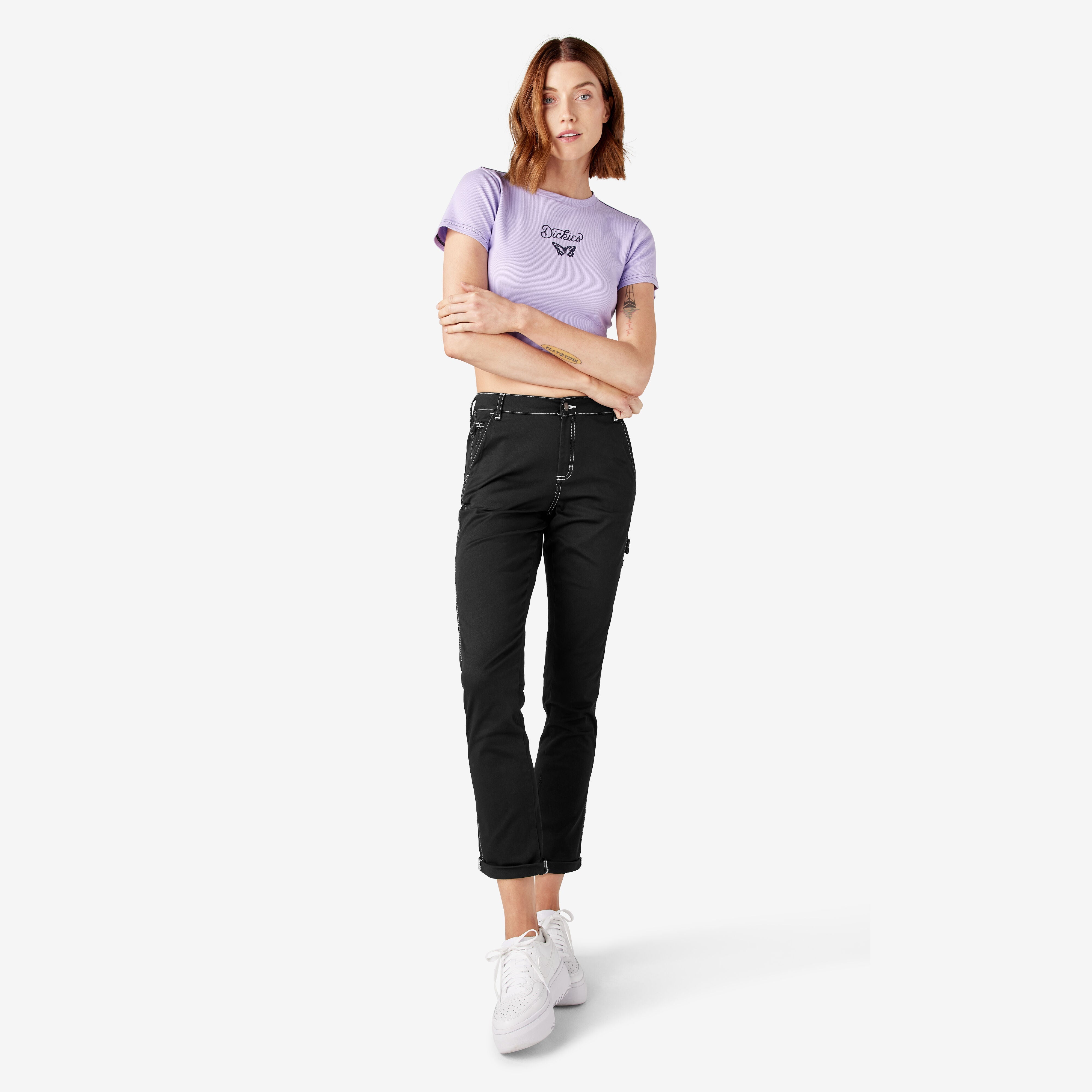 Women's Slim Straight Fit Roll Hem Carpenter Pants | Dickies near me
