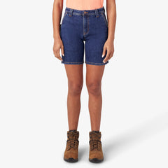 Women’s Relaxed Fit Denim Carpenter Shorts, 7" | Dickies discount