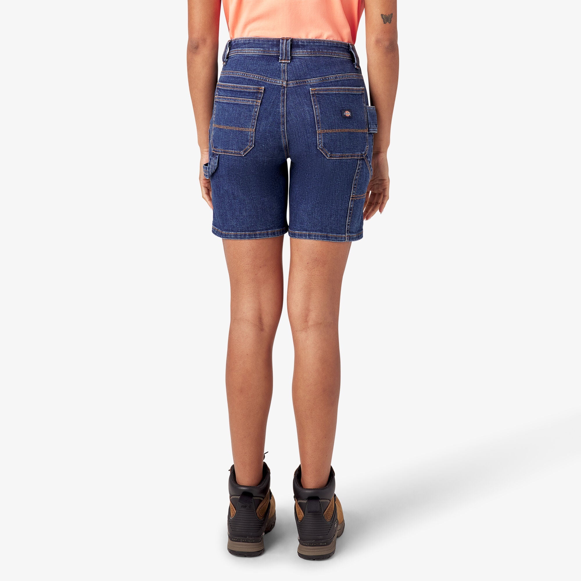 Women’s Relaxed Fit Denim Carpenter Shorts, 7" | Dickies discount