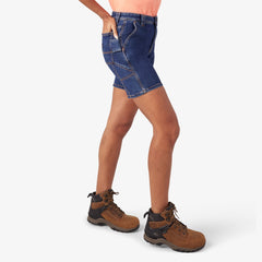Women’s Relaxed Fit Denim Carpenter Shorts, 7" | Dickies discount