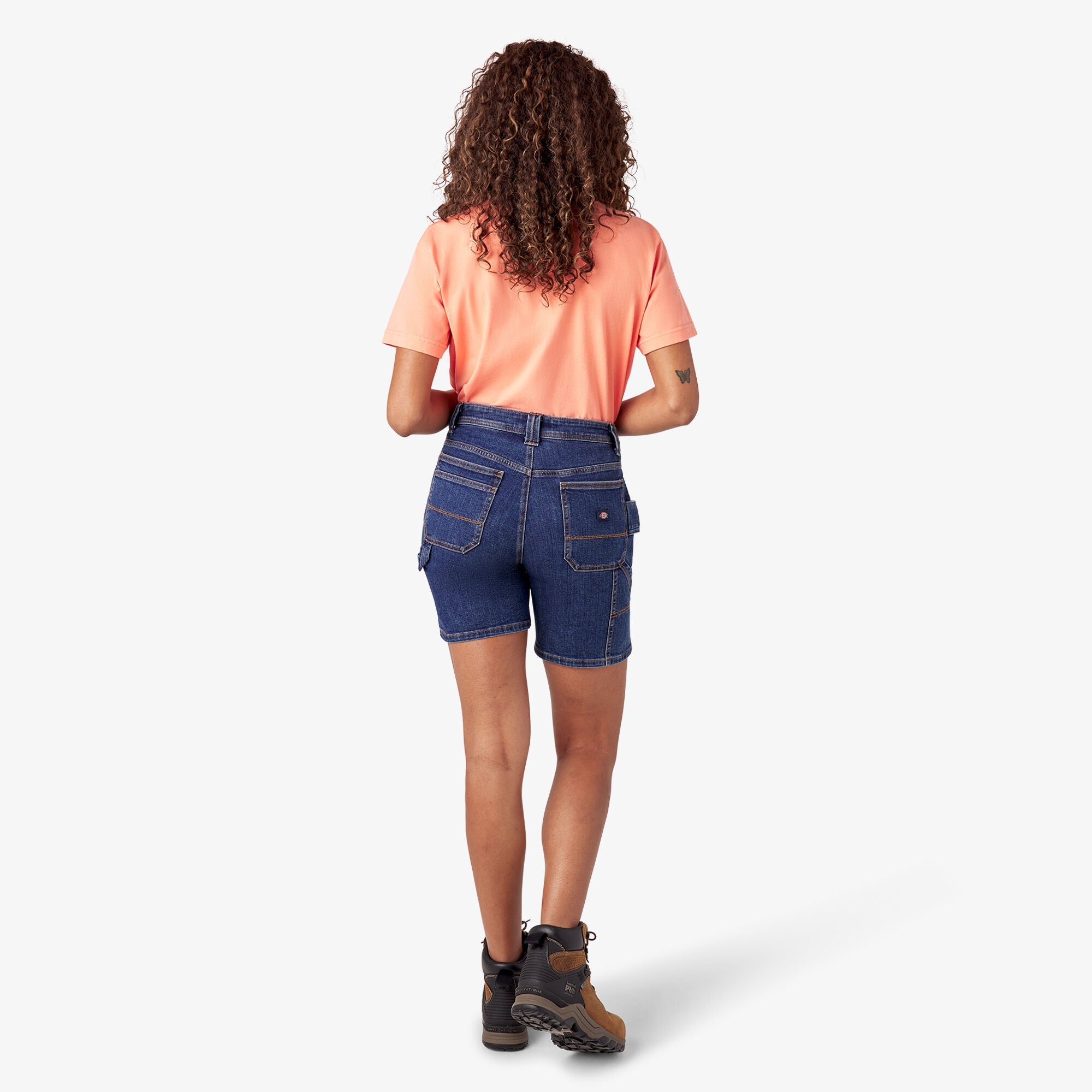 Women’s Relaxed Fit Denim Carpenter Shorts, 7" | Dickies discount