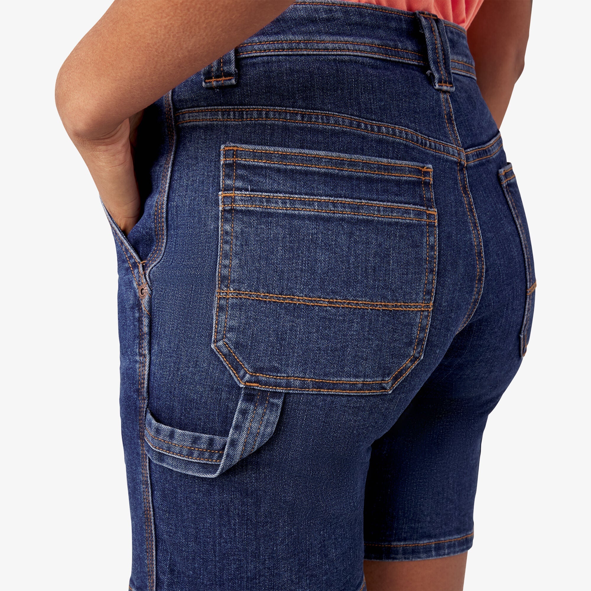 Women’s Relaxed Fit Denim Carpenter Shorts, 7" | Dickies discount