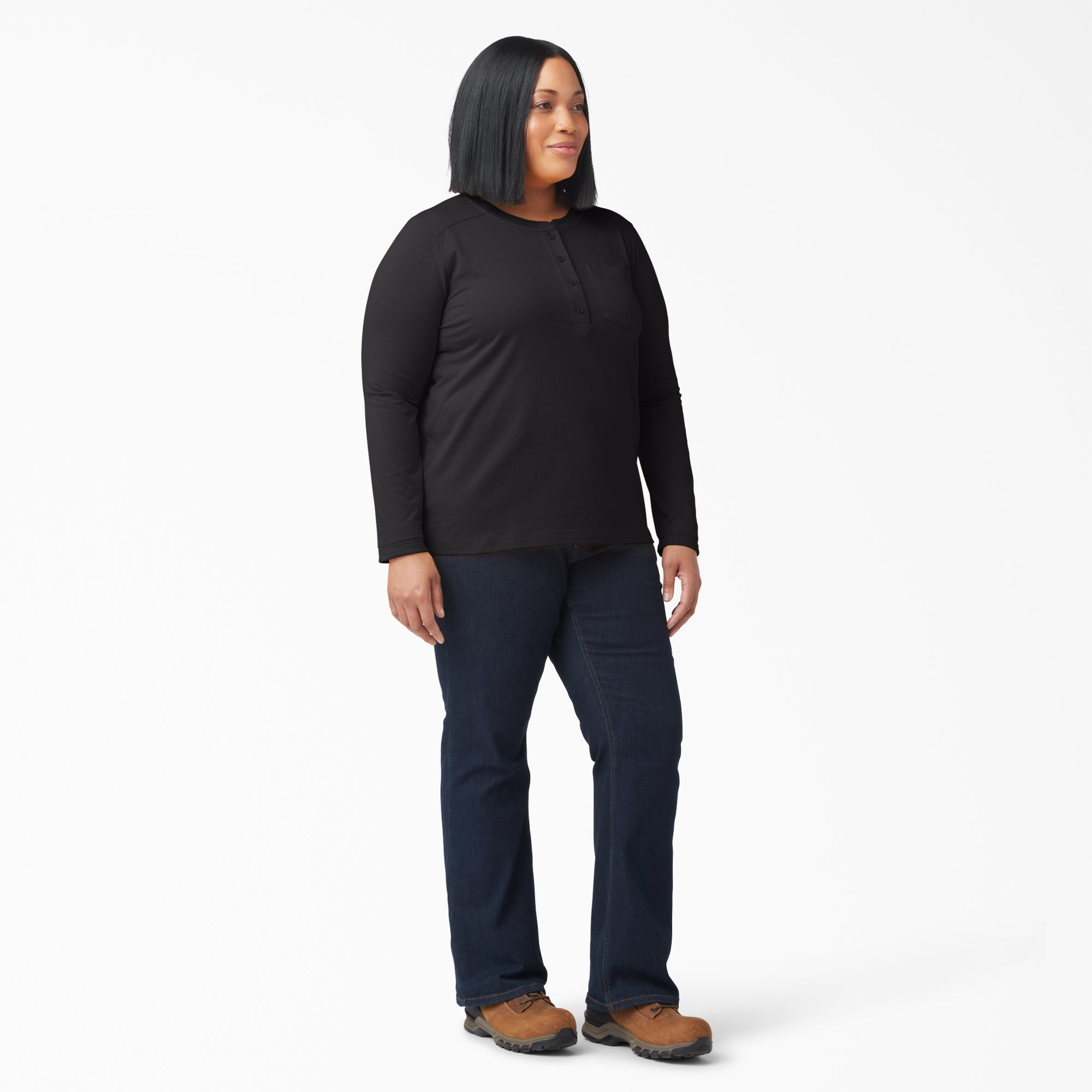 Women's Plus Heavyweight Henley | Dickies online shop