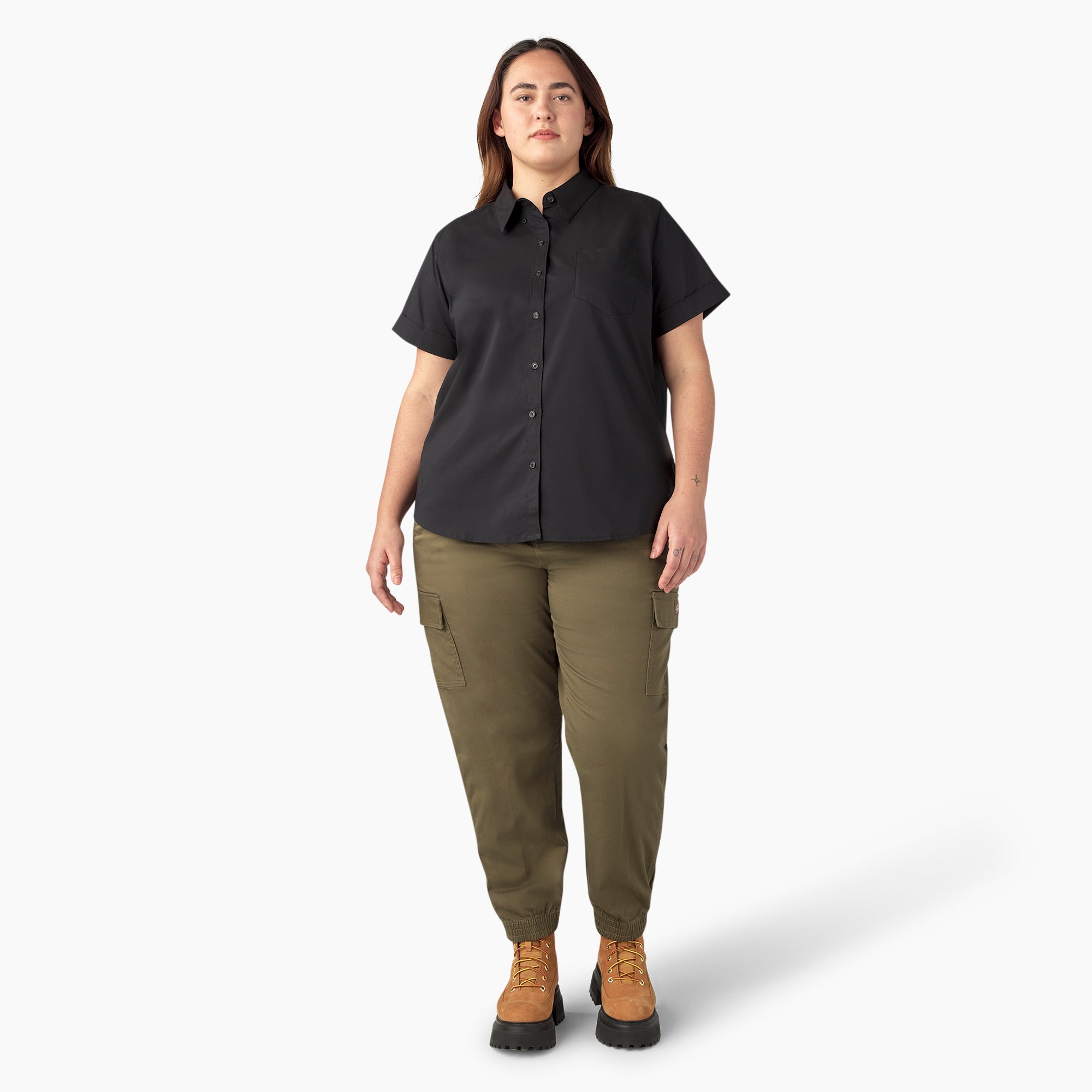 Women’s Plus Button-Up Shirt | Dickies for sale