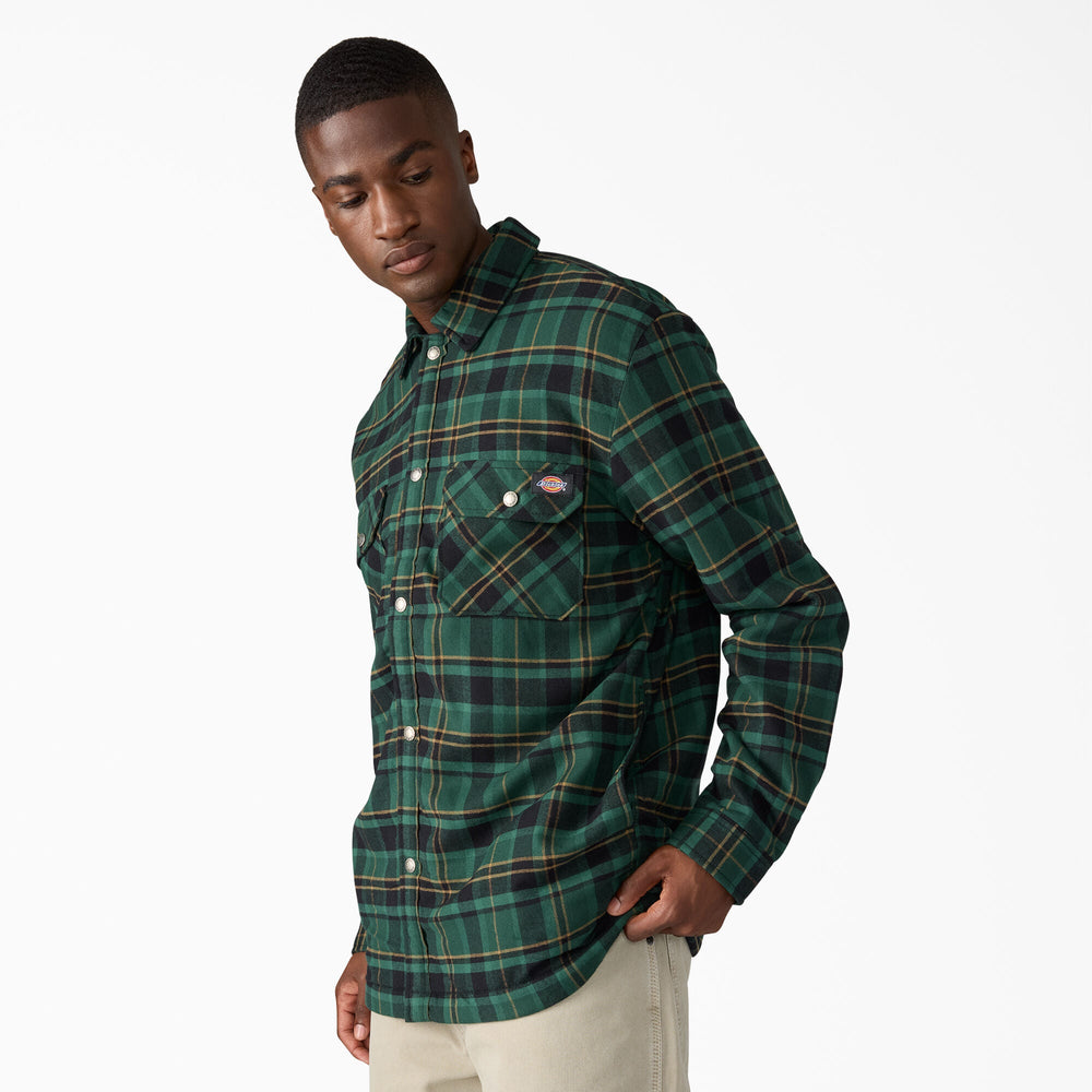 Water Repellent Fleece-Lined Flannel Shirt Jacket | Dickies online shop