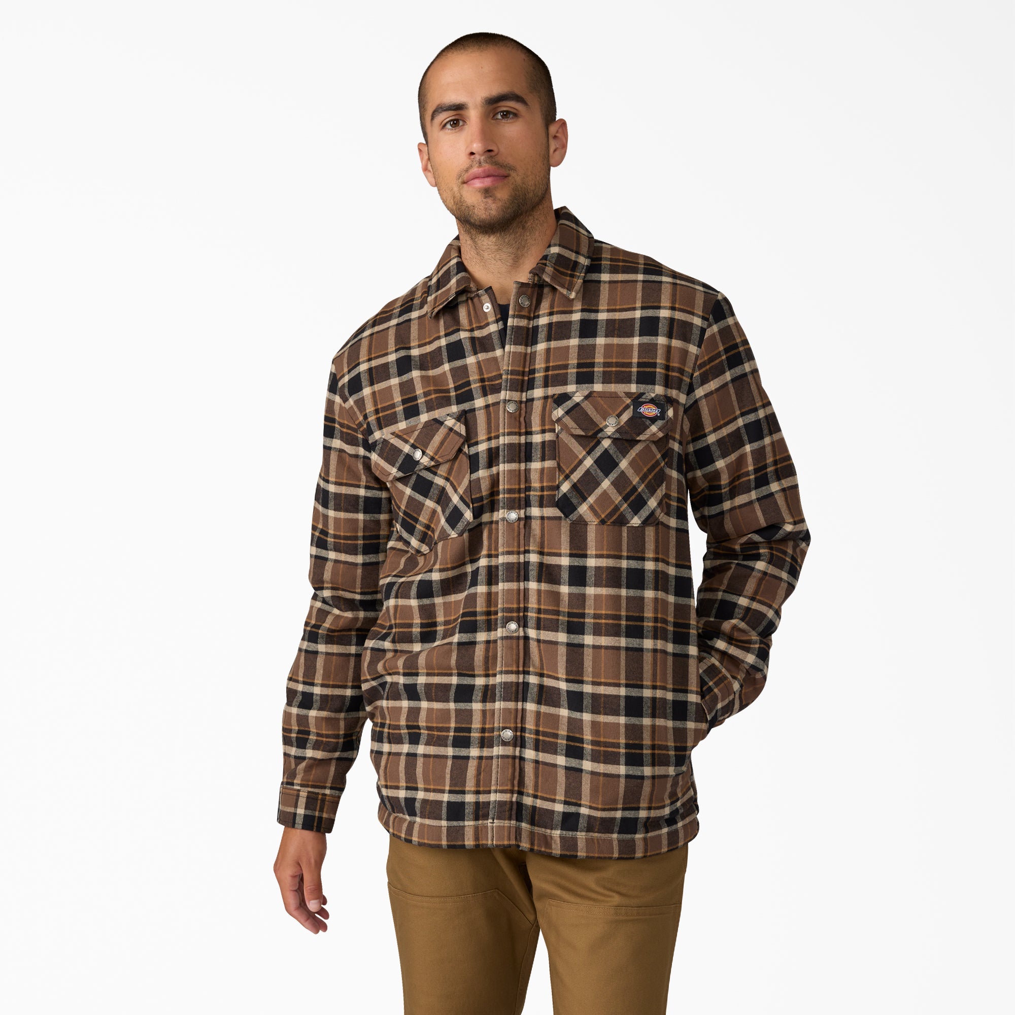 Water Repellent Fleece-Lined Flannel Shirt Jacket | Dickies online shop