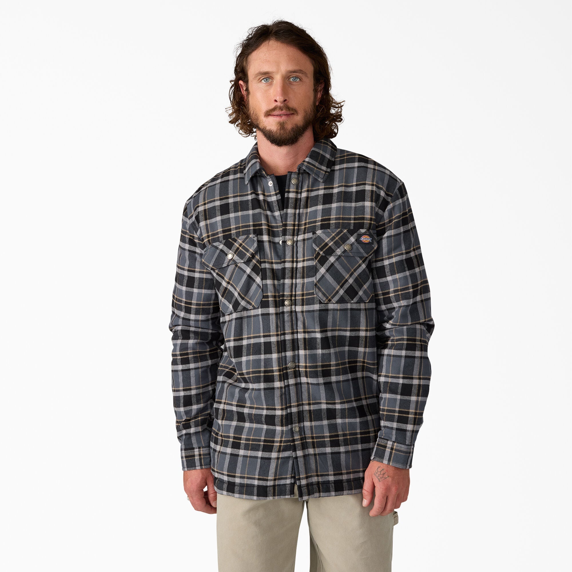 Water Repellent Fleece-Lined Flannel Shirt Jacket | Dickies online shop