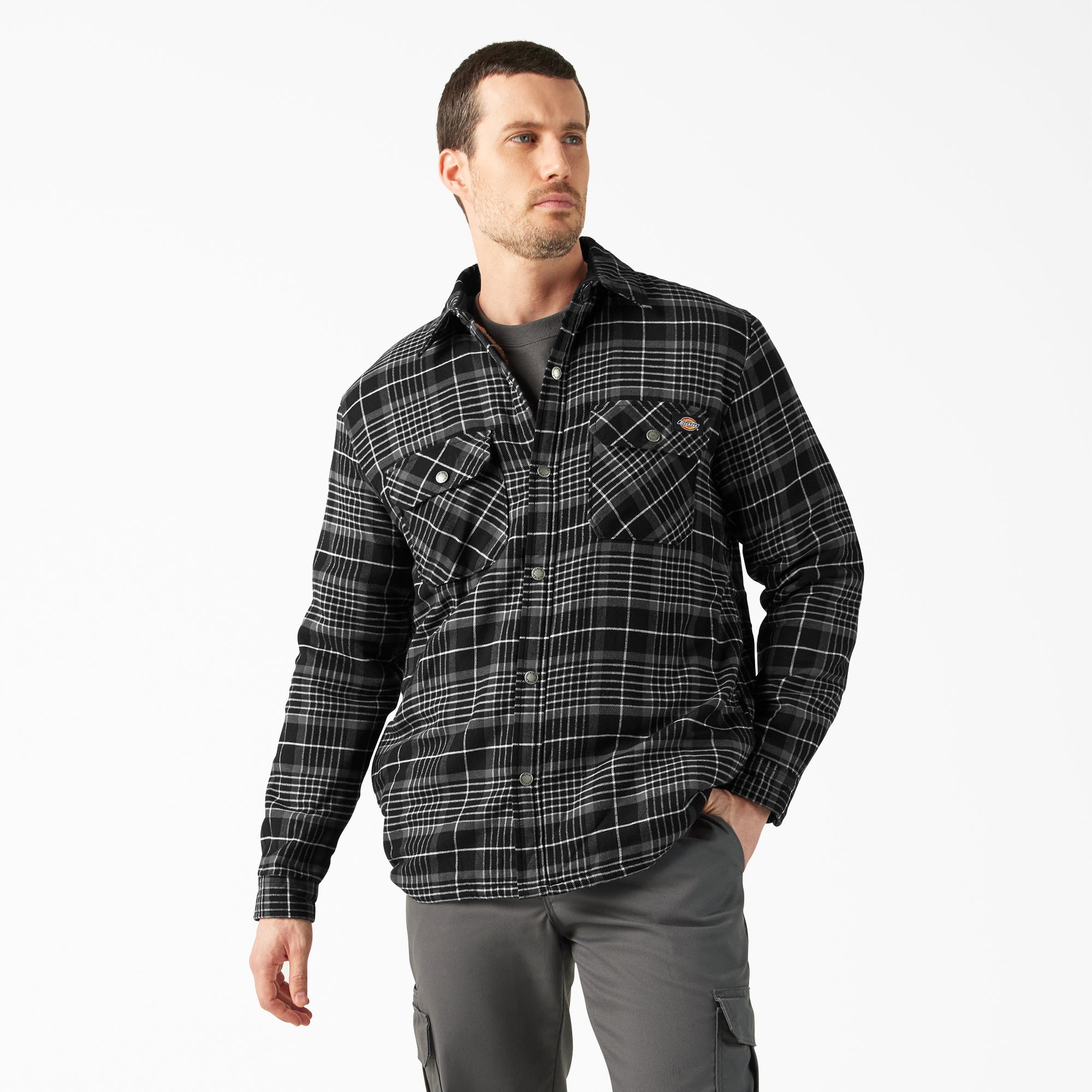 Water Repellent Fleece-Lined Flannel Shirt Jacket | Dickies online shop